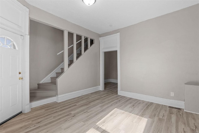 interior space featuring light hardwood / wood-style floors