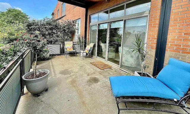 balcony with a patio