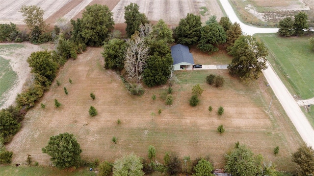 aerial view with a rural view