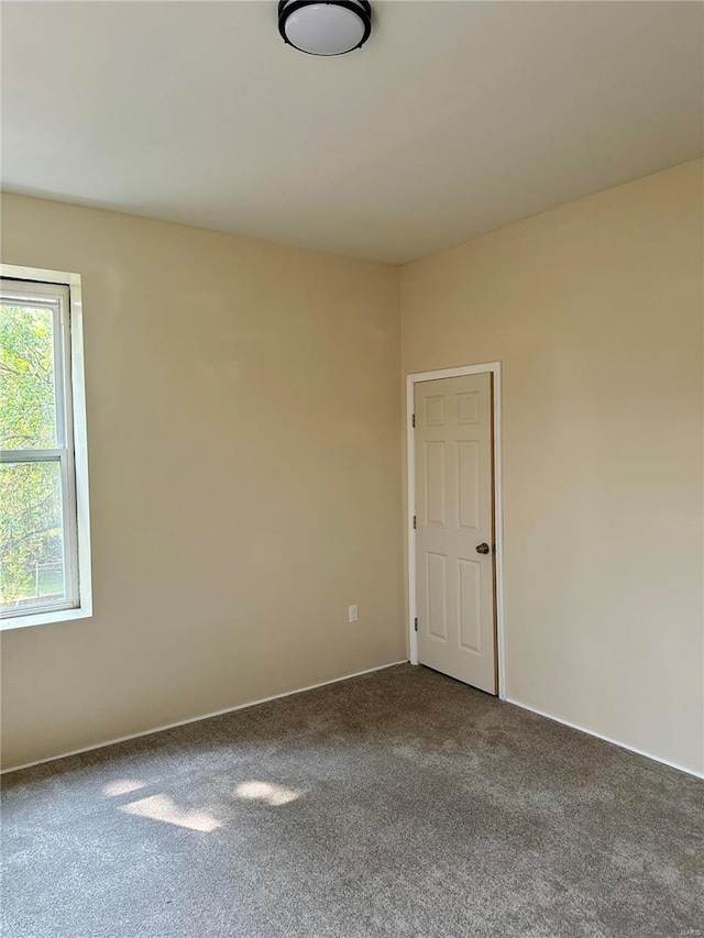 view of carpeted spare room