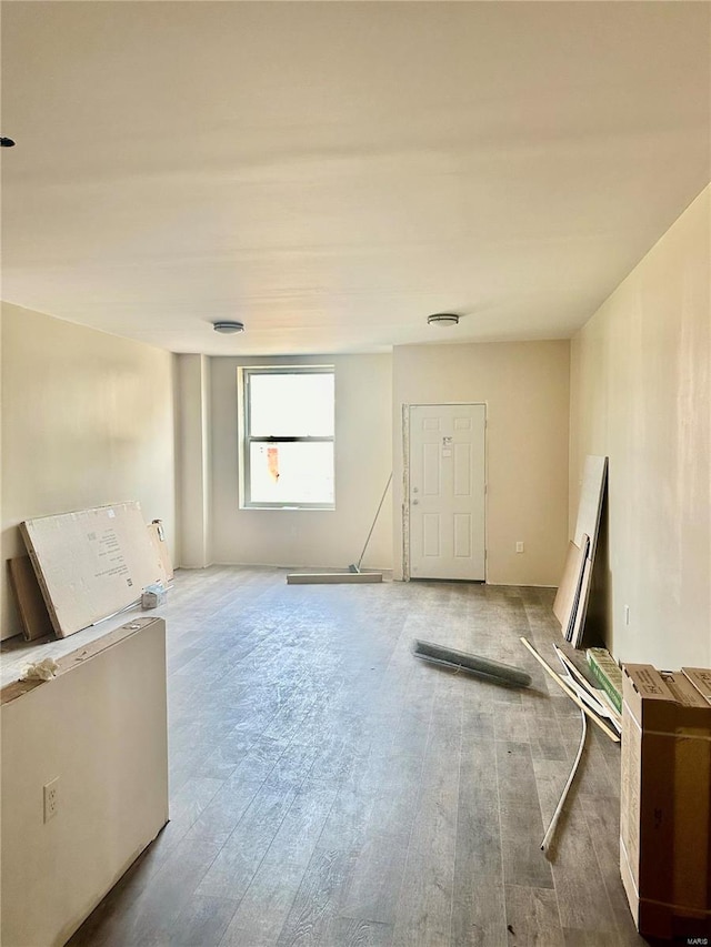 interior space featuring wood-type flooring