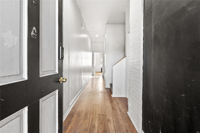 hallway featuring light hardwood / wood-style flooring