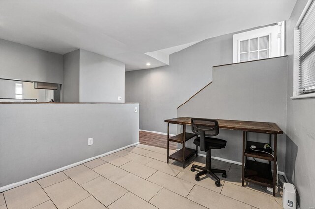 office featuring light tile patterned floors