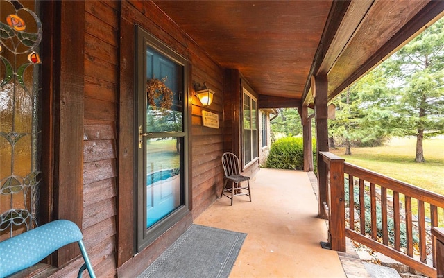 view of patio / terrace with a porch