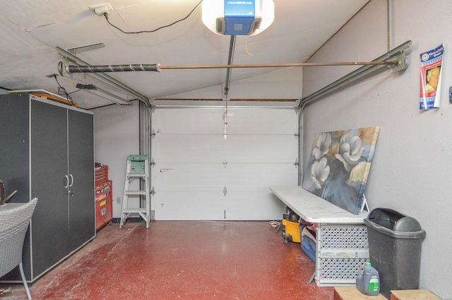 garage featuring a garage door opener