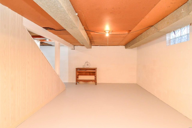 view of basement