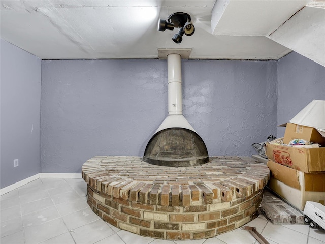 interior details featuring tile patterned flooring