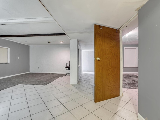 bonus room with light tile patterned floors