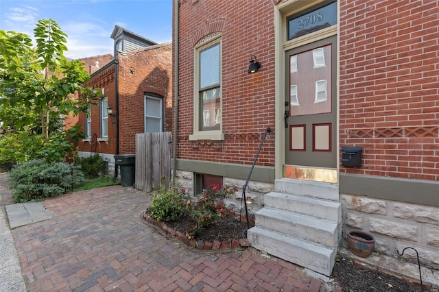 view of doorway to property