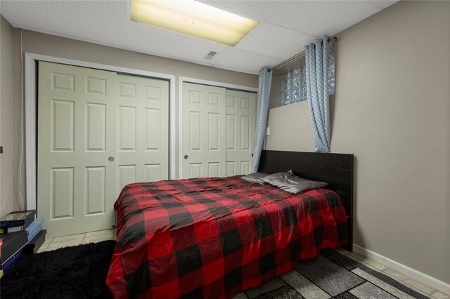 view of tiled bedroom