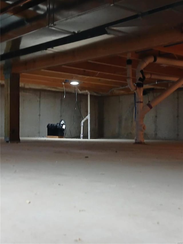 view of basement