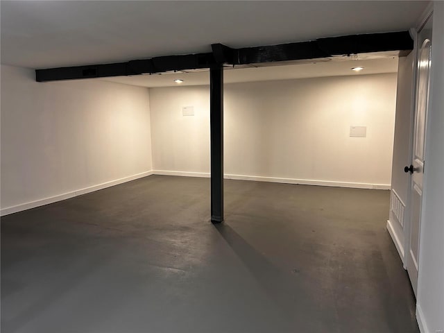 view of basement