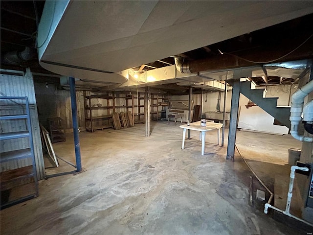 view of basement