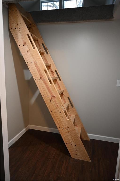 interior space featuring wood-type flooring