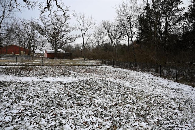 view of snowy yard