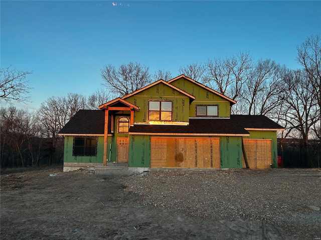 property under construction with a garage