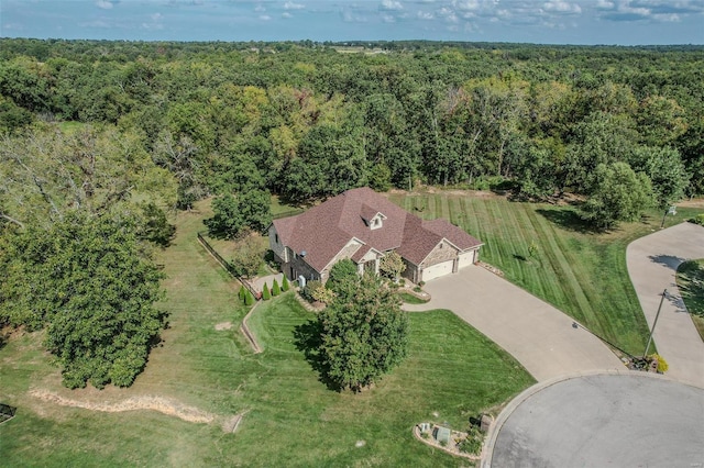 aerial view with a rural view