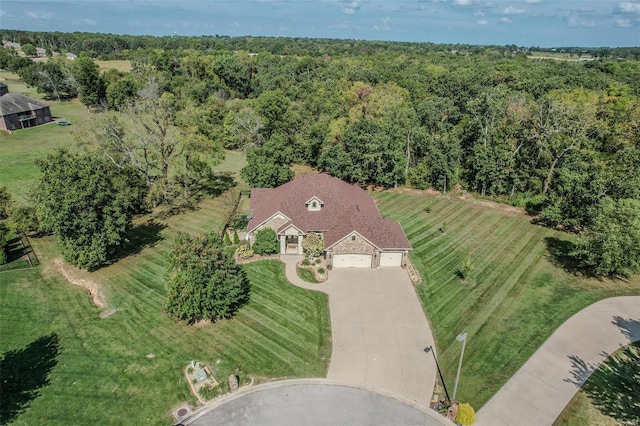 aerial view featuring a rural view