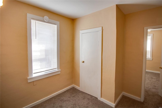 unfurnished bedroom featuring carpet