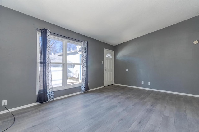 interior space featuring a healthy amount of sunlight and hardwood / wood-style floors