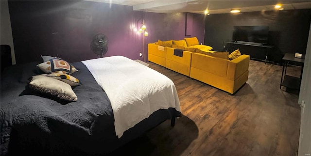 bedroom featuring hardwood / wood-style floors