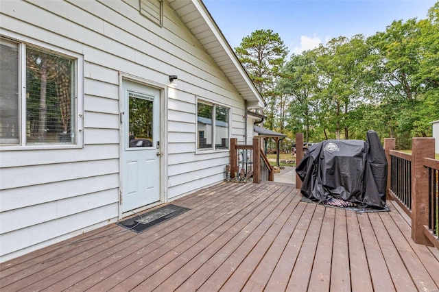 view of wooden deck