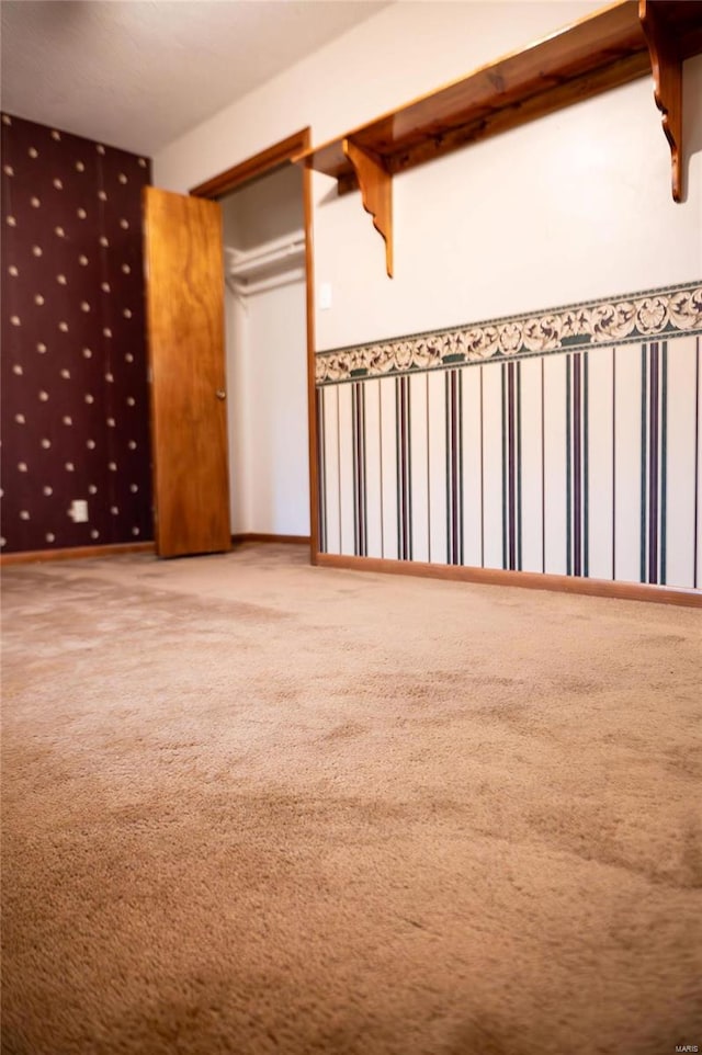 view of carpeted empty room