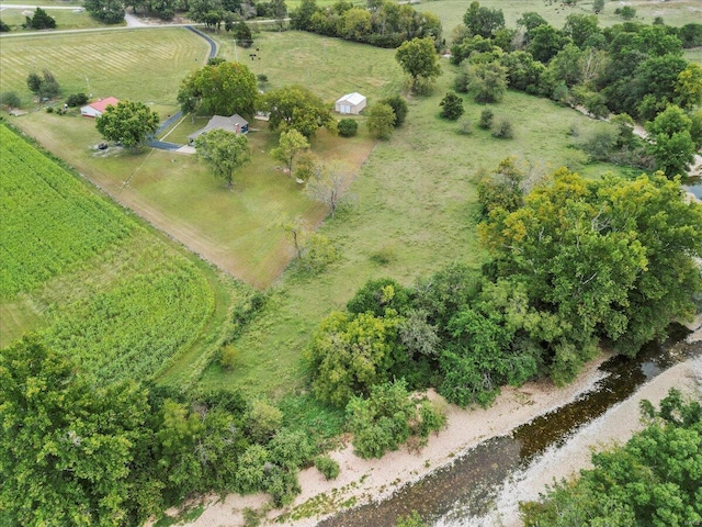 bird's eye view featuring a rural view