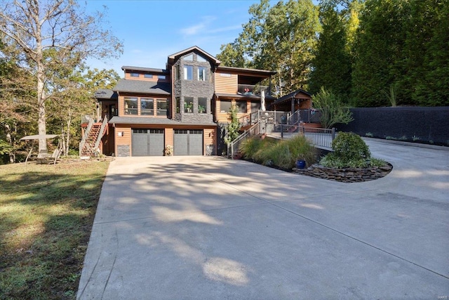 modern home with a garage