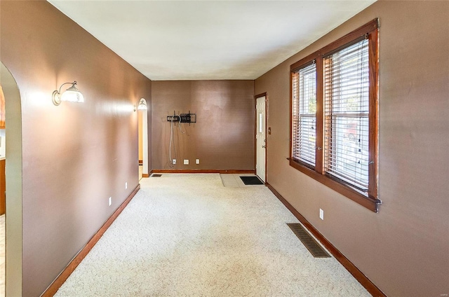 interior space with light colored carpet