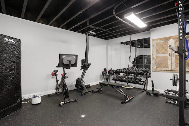 view of exercise room