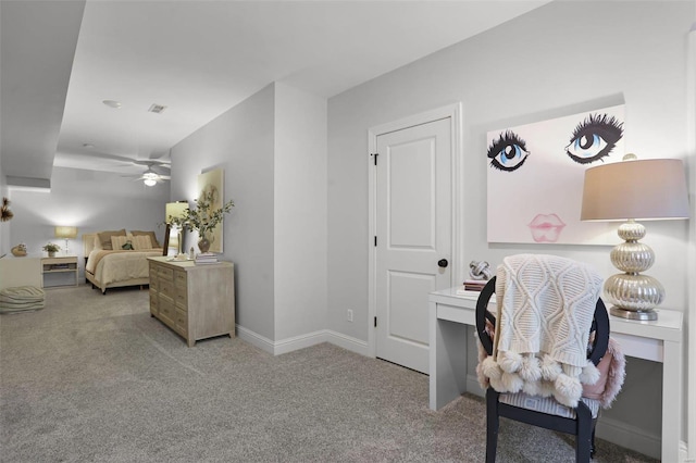 view of carpeted bedroom