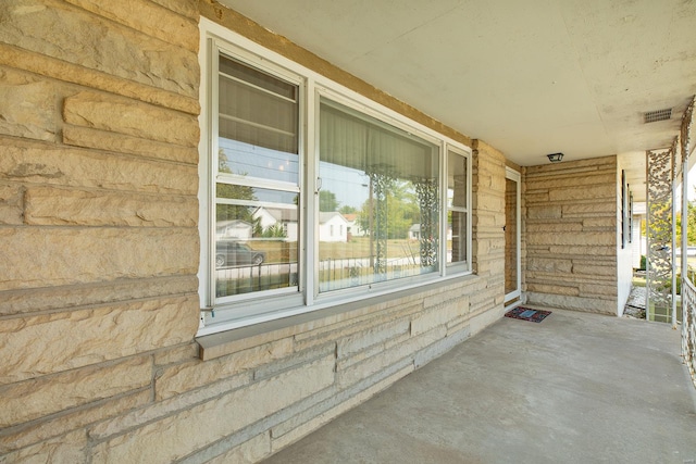 view of patio featuring covered porch