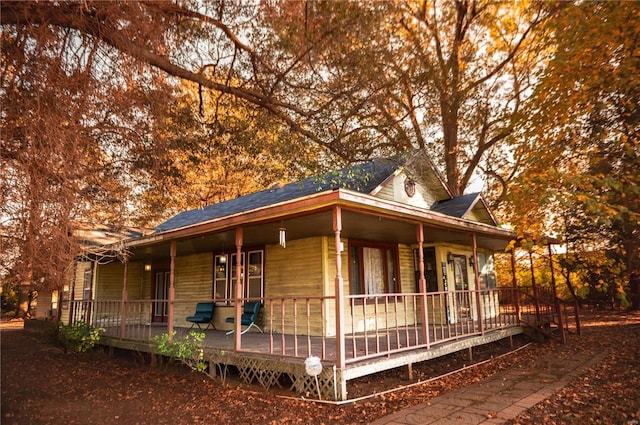 view of front of home with a porch