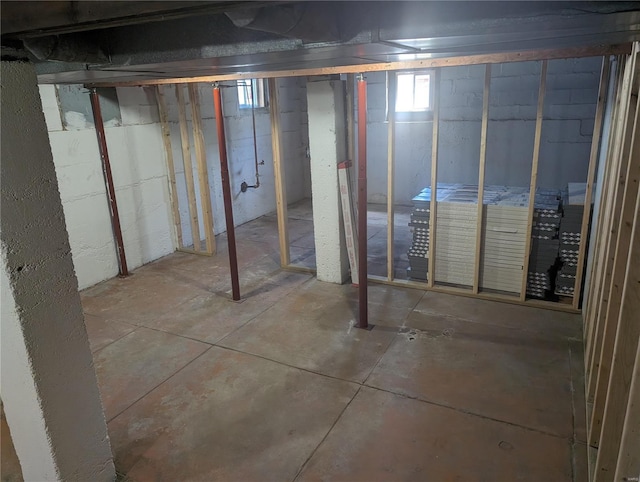 view of basement