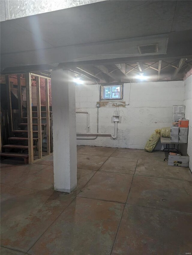 view of basement