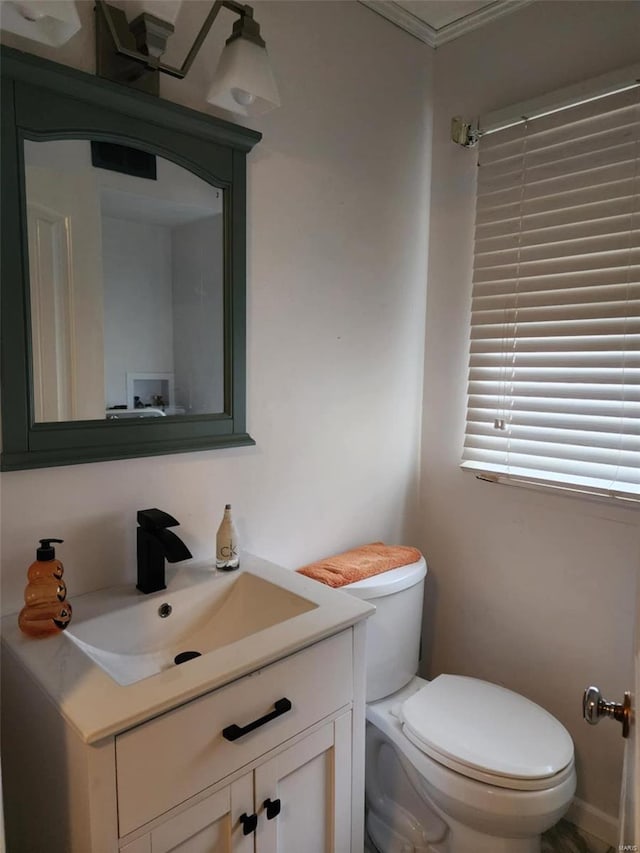 bathroom featuring toilet and vanity