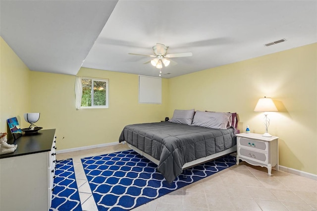 bedroom with ceiling fan