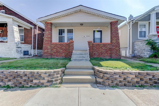 bungalow featuring a porch