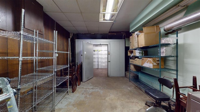 view of storage area