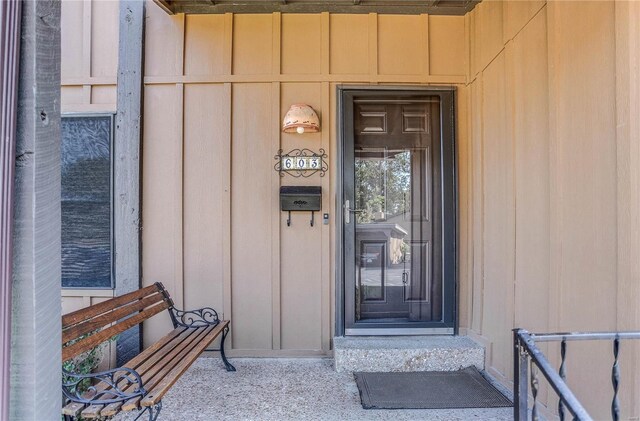 view of doorway to property