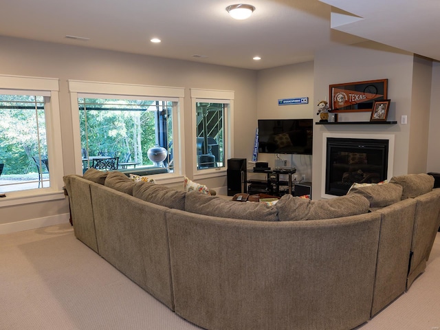 view of carpeted living room