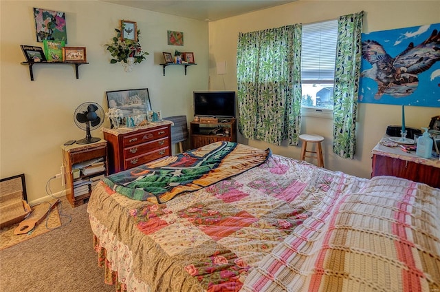 bedroom featuring carpet flooring