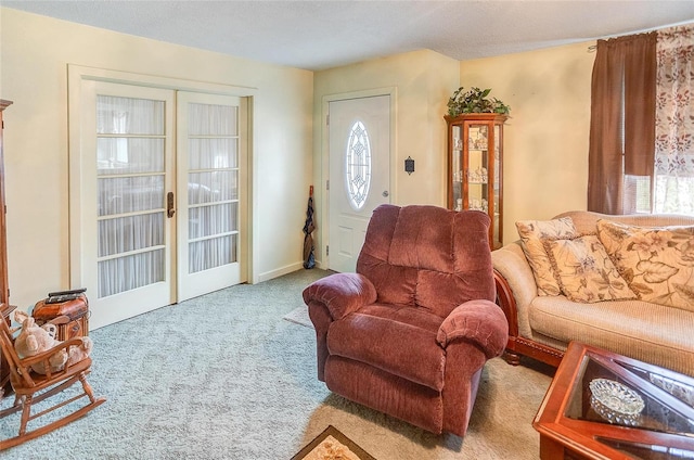 view of carpeted living room