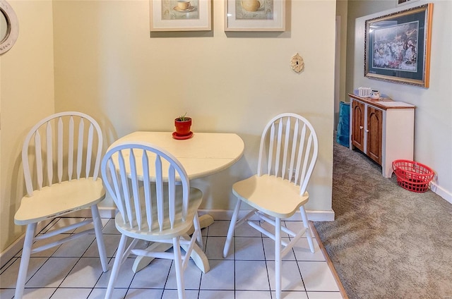 view of tiled dining room