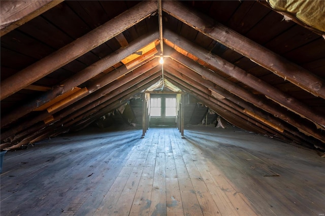 view of attic