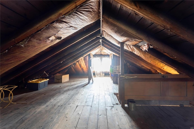 view of attic