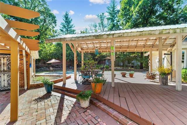 deck with a patio area