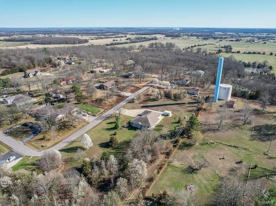 drone / aerial view featuring a rural view