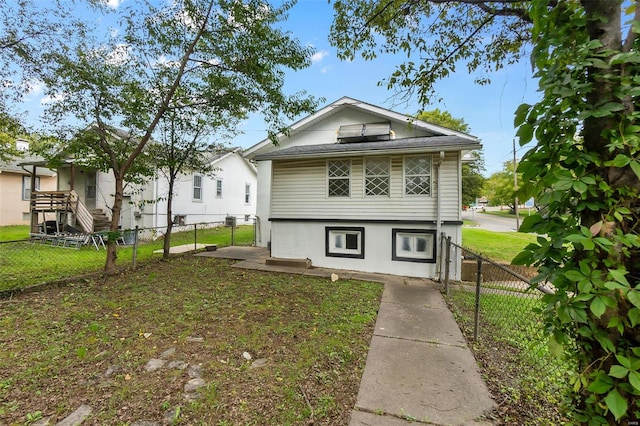 exterior space with a yard